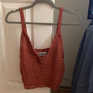 No Boundaries Rust Knit Tank Top